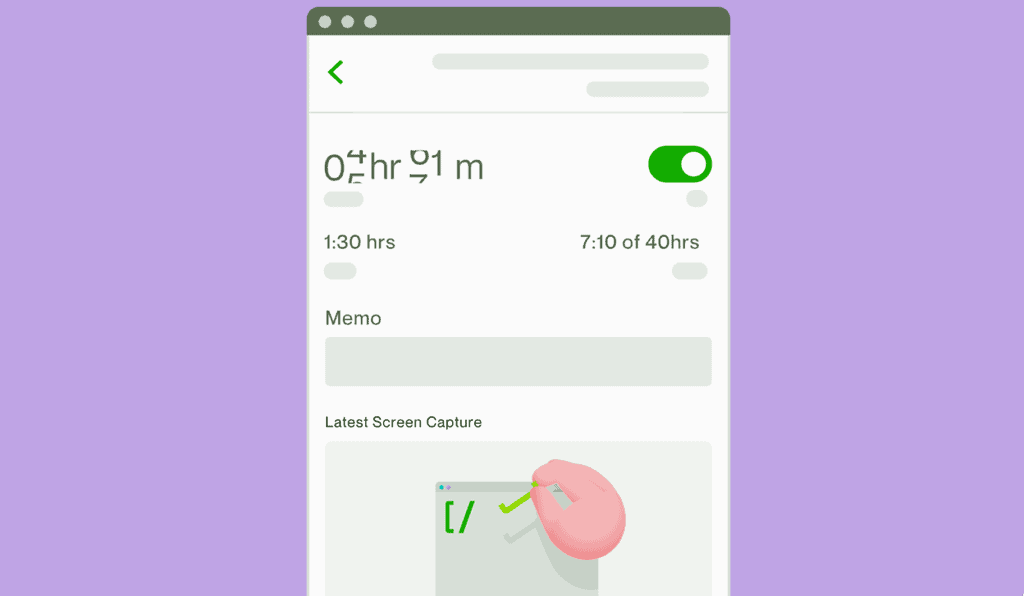 Screenshot of the Upwork Time Tracker from the Upwork desktop app