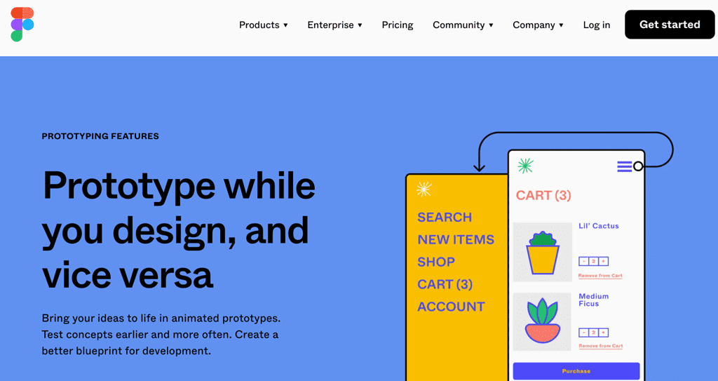 Screenshot from Figma website