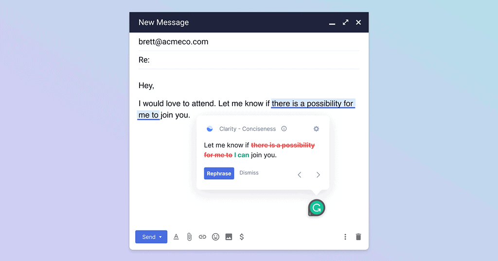 Grammarly integrates with Slack and Gmail