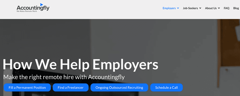 Screenshot from Accountingfly website
